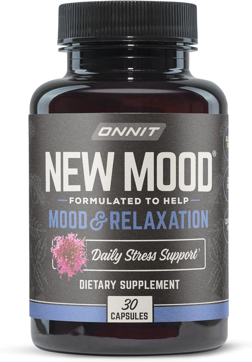 Onnit New Mood - 30 Count Stress Relief, Sleep and Mood Support Supplement