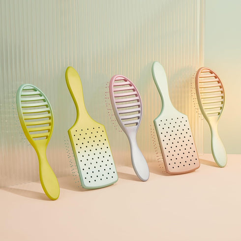 Wet Brush Speed Dry Hair Brush | Green/Blue (Feel Good Ombre) - Vented Design & Soft HeatFlex Bristles