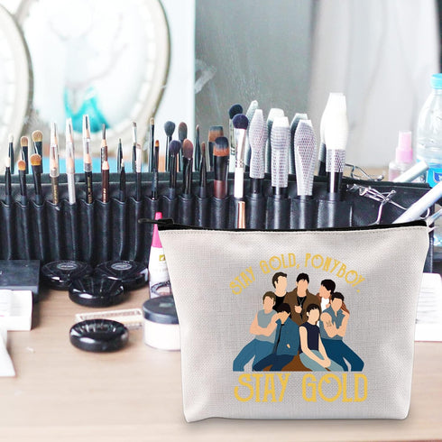 POFULL 80s Movie Inspired Gift, Stay Gold Ponyboy Cosmetic Bag for Fans