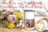 Set, Crystal Candle Gift Organic Natural Flowers in Yelly, Aromatherapy, Healing Gemstones, Botanical Scented