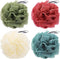 4 Pack Bath Sponge, Mesh Pouf Body Scrubber Exfoliator Loofahs - 50g Each for Bath Shower