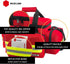 REDCUBE Emergency Bag - First Aid Empty Bags, Professional Multiple Compartment Kit Carrier for Emergency Medical