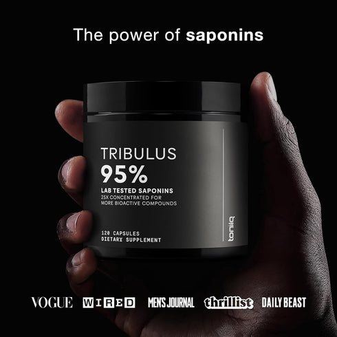 Tribulus Terrestris for Men - 1300mg Ultra High Potency 25:1 Extract with 95% Saponins, 120 Capsules