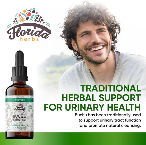 Organic Buchu Tincture 2 oz, Non-GMO Dried Leaf Health Supplement in Cold-Pressed Vegetable Glycerin, 670 mg