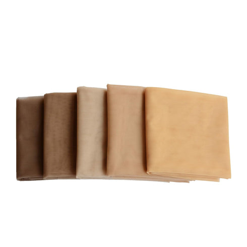 YANTAISIYU 1 Yard Swiss Lace Net for Wig and Wig Caps Making, Lace Wigs Material (Beige)