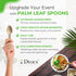 Palm Leaf Spoons 6 Inches (50 Count), Bamboo Spoons, Eco-friendly Compostable Disposable Cutlery for Parties