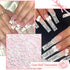 RODAKY Bow Nail Charms, White Heart Charms for 3D Bowknot Nail Art, Cute Kawaii Nail Decoration Accessories