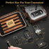 Cigar Humidor Set, Travel Humidor for Cigars, Includes 2 Cigar Cutters, Humidity Pack, Airtight Cigar Case (Dark)