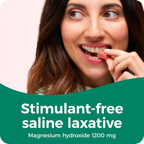 Dulcolax Saline Laxative Soft Chews, Gentle Constipation Relief, Mixed Berry Flavor, 1200 mg, 15 Count