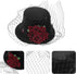 Small Top Hat Hair Clip, Black Veil Flower Decor for Masquerade and Halloween