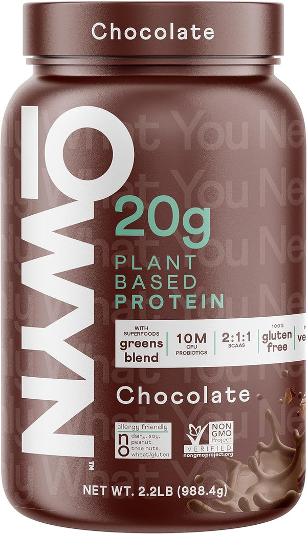 OWYN Only What You Need Vegan Protein Powder, Chocolate, 2.2 LB, 20g Plant Based Protein, Superfoods