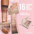 Lamora Eyeshadow Palette Makeup - Eye Makeup Palette with 16 Highly Pigmented Matte & Shimmer Shades - Vegan & Blendable