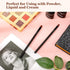 12 Pieces Small Concealer Brush Bulk, Flat Lip Concealer Brush for Under Eye, Synthetic Fiber Makeup for Blending