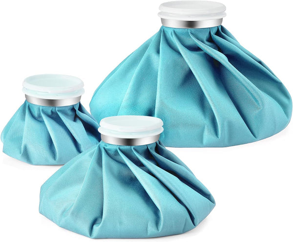 Ice Pack for Injuries Reusable: Ohuhu 3 Packs Ice Cold Packs for Hot & Cold Therapy Pain Relief (Light Blue)