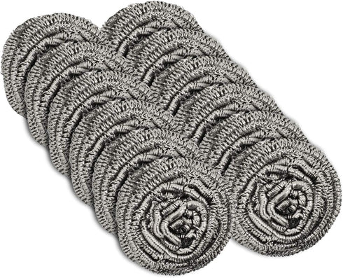 12 Pack Stainless Steel Scourers by Scrub It, Steel Wool Scrubber Pad for Dishes, Pots, Pans, Ovens, Kitchen Cleaning