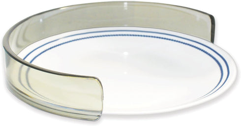 Rehabilitation Advantage Snap-on Food Guard - Smoked for 8.5 – 9.5 Inch Plates