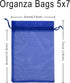 100PCS Sheer Organza Bag 5''X7'' Royal Blue Mesh Bags Drawstring Jewelry Gift Bags Small for Baby Shower Wedding Party Pouch Favor Goodie Bags