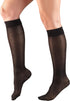 Truform Sheer Compression Stockings, 15-20 mmHg, Women's Knee High Length, Dot Pattern, Black, Small