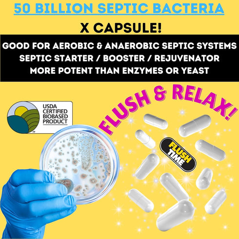 Flushable Septic Tank Treatment Capsules - 1 Year Supply of 12 Eco-Friendly Nano-Tech Formula