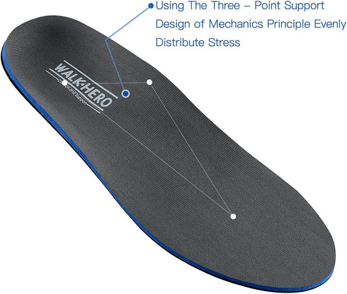 Plantar Fasciitis Feet Insoles, Arch Supports Orthotics Inserts for Flat Feet, High Arch (Mens 12-12 1/2 | Womens 14-14