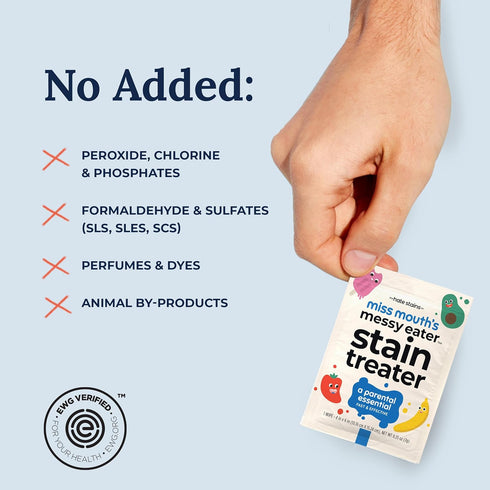 Miss Mouth's Messy Eater Stain Treater Spray - 4oz & 10 Wipes Stain Remover for Newborn & Baby Essentials