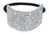 Rhinestone Ponytail Holder by Crystal Avenue, Silvertone with Sparkling Crystals
