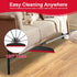 Set 51" Broom with Dustpan Combo and Silicone Air Broom Kit, Long Handle Floor Squeegee, Red Household Kit for Glass