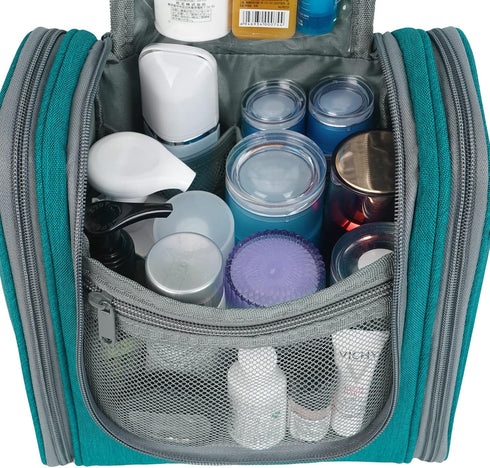Narwey Hanging Travel Toiletry Bag, Cosmetic Makeup Organizer for Women and Men, Medium Teal