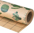 RUSPEPA Kraft Wrapping Paper Roll, Mini Roll, Cactus Design for All Occasions, 17 Inches X 32.8 Feet