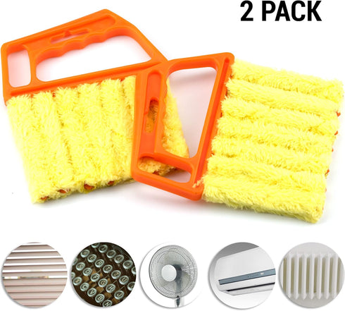 Pack 2, 7 of Blind Cleaner Finger Dusting Cleaner Tool for Window Shutters Venetian Shades Blinds Hand-Held Washable