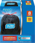 8 Gallon Black Trash Bags, 90 Count, 0.9 Mil, Drawstring Garbage Can Liners