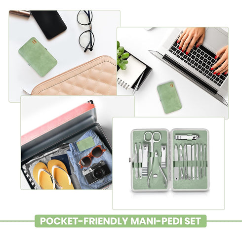 Utopia Care 15 Piece Manicure Kit Nail Clippers for Men and Women, Professional Stainless Steel Set with Nail and