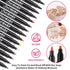 Temporary Tattoo Markers for Skin, 15PCS Dual-Ended Tattoo Pen + 50 Paint Stencils + 43 Tattoos Stickers