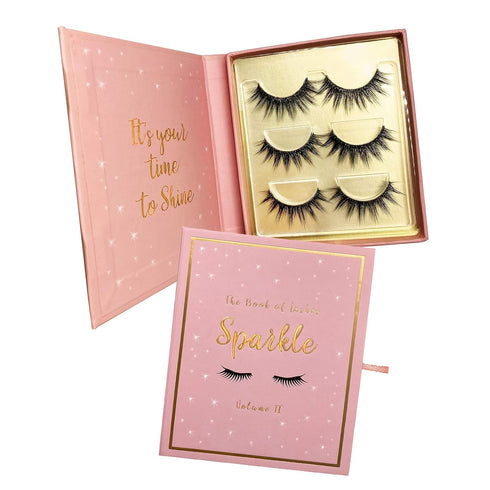 Volume 2 - Sparkle - Reusable False Eyelashes - Cruelty Free - 3 Pairs