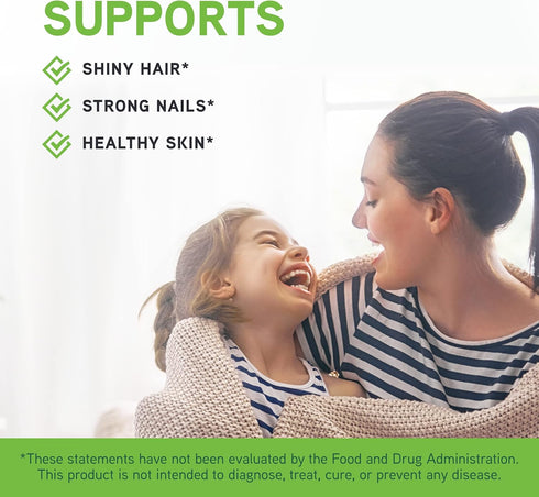 DAVINCI Labs Hair, Skin & Nails Supplement - 60 Capsules with Collagen, Biotin, Hyaluronic Acid for Healthy Skin