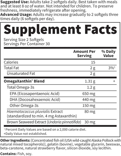 Garden of Life Ultra Pure EPA/DHA Omega 3 Fish Oil - Oceans 3 Beyond Omega 3 Supplement, 60 Softgels