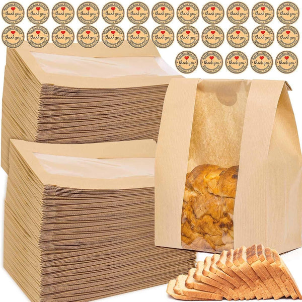 Sublaga 110 Pcs Bread Bags for Homemade Bread With Window Sourdough, 13.78x8.27x3.54 in,