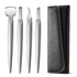 FERYES Pedicure Knife Ingrown Toenail Kit, 4 PCS Professional Tool Kit with Leather Case