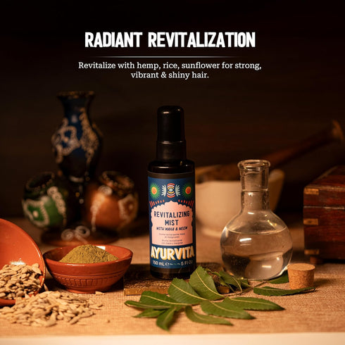 Hair Mist Revitalizing & Volumizing Detangling Spray, Maka for Hair Growth, Neem for Dryness
