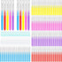 300 Pcs Interdental Brushes for Braces, 6 Size Soft and Bendable Brushes for Cleaning Teeth and Gums
