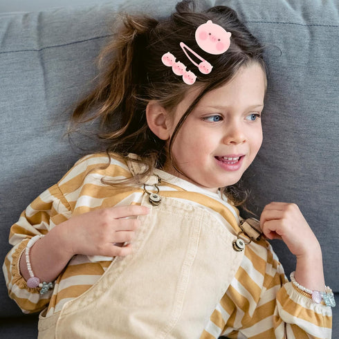 KESYOO Cartoon Pink Pig Hairpins, Cute Animal Barrettes, Stylish Accessories Hair Decor (9pcs)