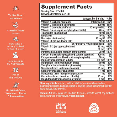 HUM Base Control - Daily Women's Minerals with B Complex, Vitamin C, 22 Micro-Nutrients