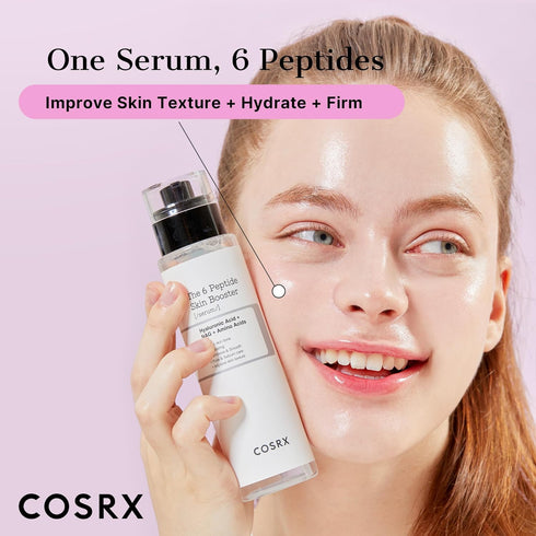 COSRX 6X Peptide Collagen Booster Toner Serum, 150mL, Niacinamide & Hyaluronic Acid for All Skin Types, Paraben Free