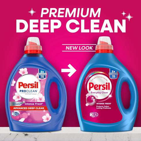 Persil Intense Fresh Liquid Laundry Detergent, 82.5 fl oz, 110 Loads, High Efficiency, Deep Stain Removal