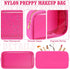 Hushee 4 Pcs Clear Nylon Makeup Bag, Waterproof Travel Toiletry Bag, Zipper Pouch for Women Christmas Gifts