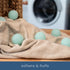 S&T INC. Reusable Plastic Dryer Balls - Fabric Softener for Laundry, Blue, 2.5 in, 6 Pack