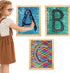 Wibeelee 3 Pcs Flip Sequin Fabric Wood Frame Wall Panel, Sensory Toy Reversible