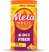 Metamucil Fiber, 4-in-1 Psyllium Fiber Supplement Powder with Real Sugar, Orange Flavor, 72 Servings