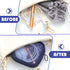 Weewooday 4 Pcs Mesh Makeup Bag, Travel Toiletry Pouch with Zipper, Mini Portable Cosmetic Bag (Navy Blue)