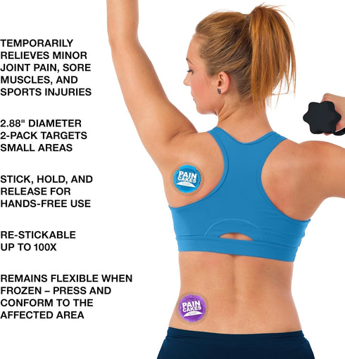 Reusable Round Cold Pack - Stickable Ice Pack for Targeted Cold Therapy, Latex-Free Cold Compress (100x Re-Stickable)